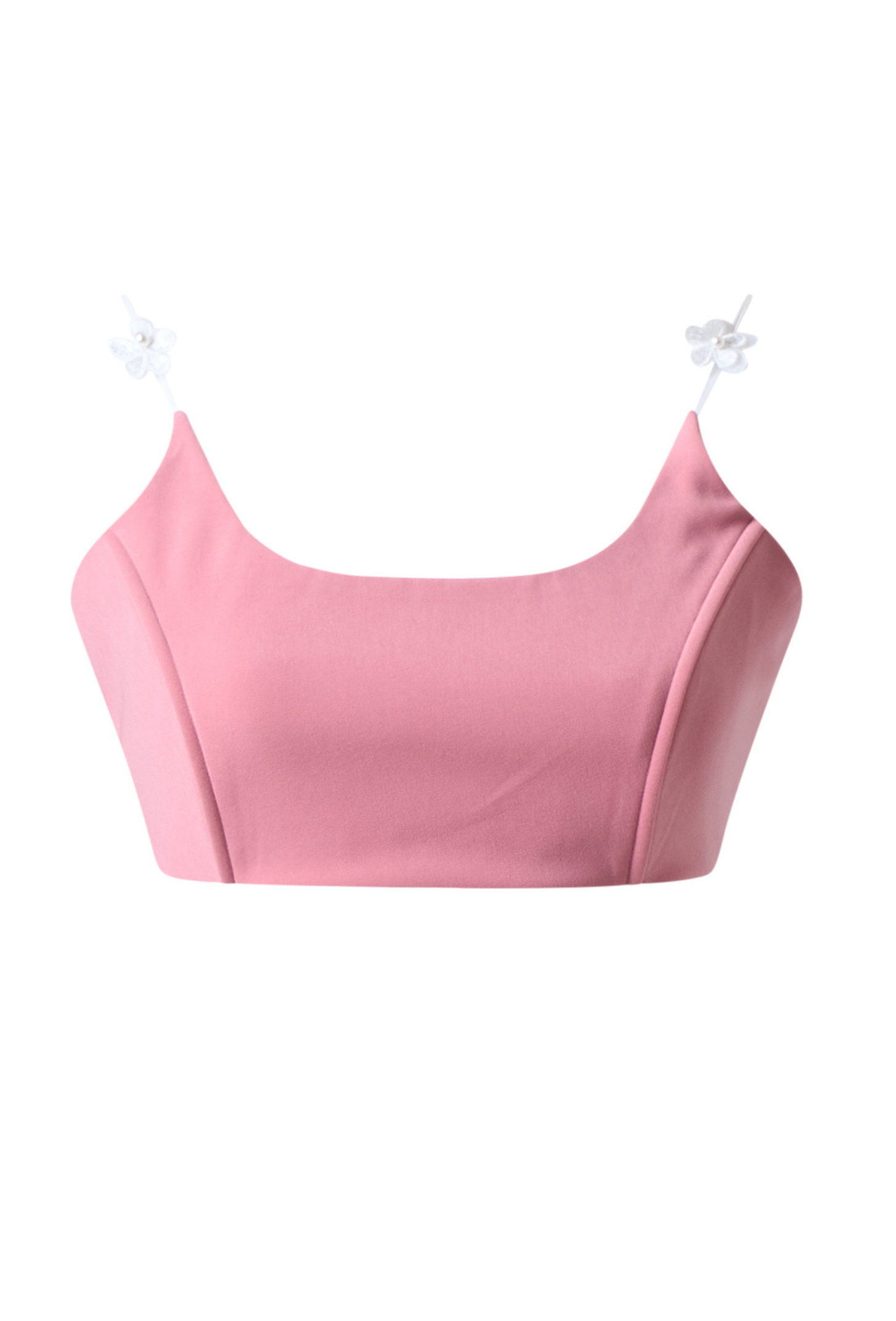 CAMILLA Invisible Straps Cropped Top in Pink