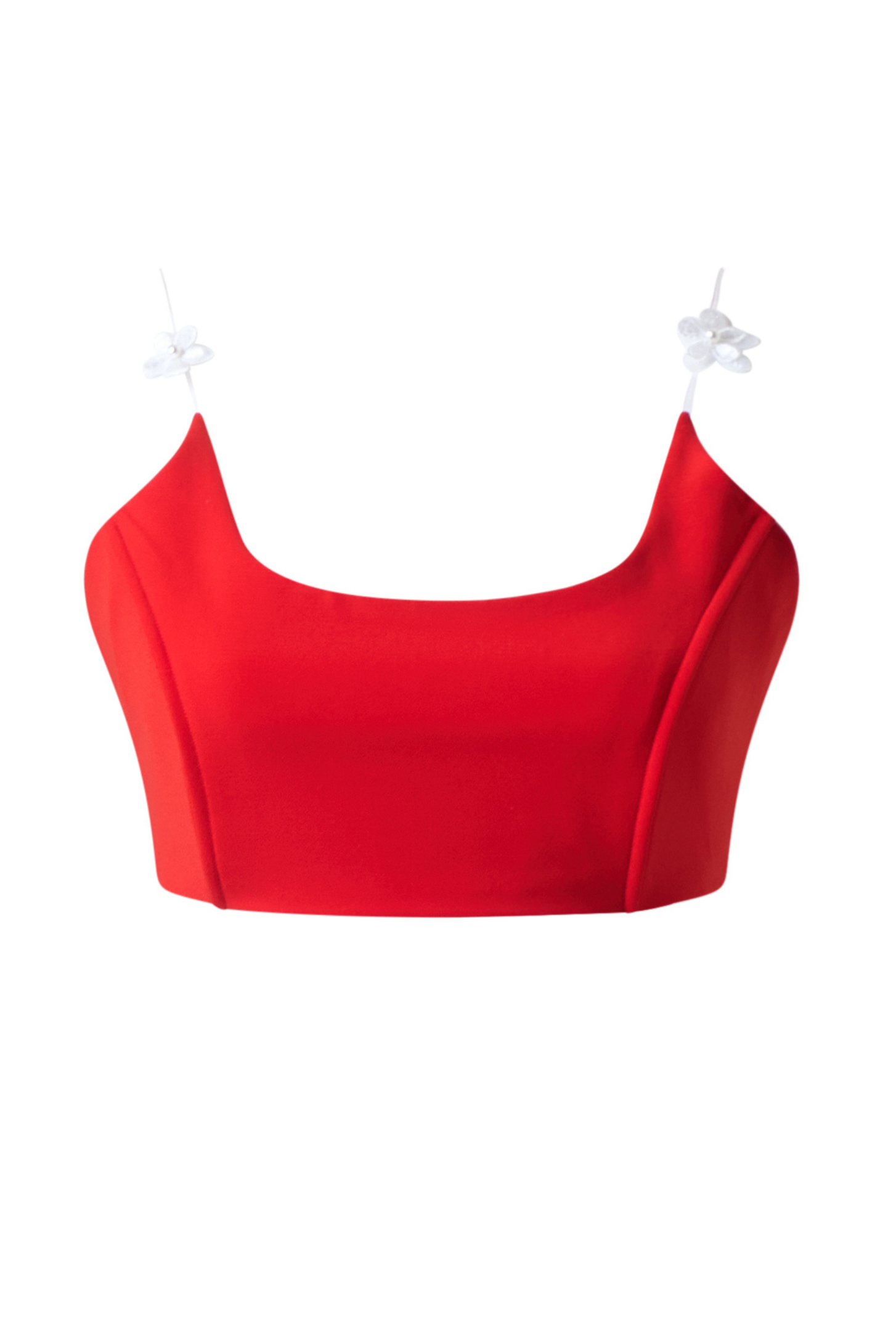 CAMILLA Invisible Straps Cropped Top in Red