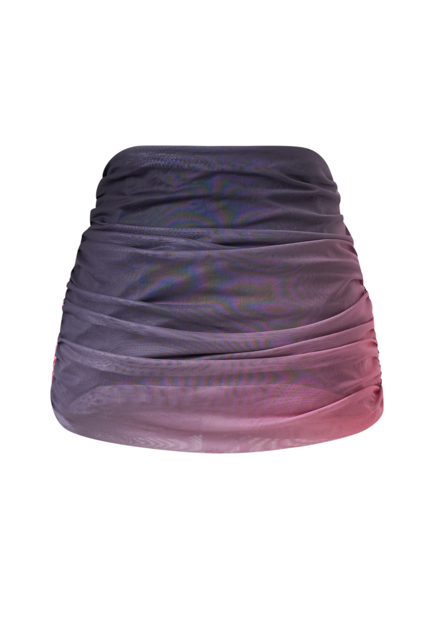 EDEN Ombre Ruched Mini Skirt in Pink
