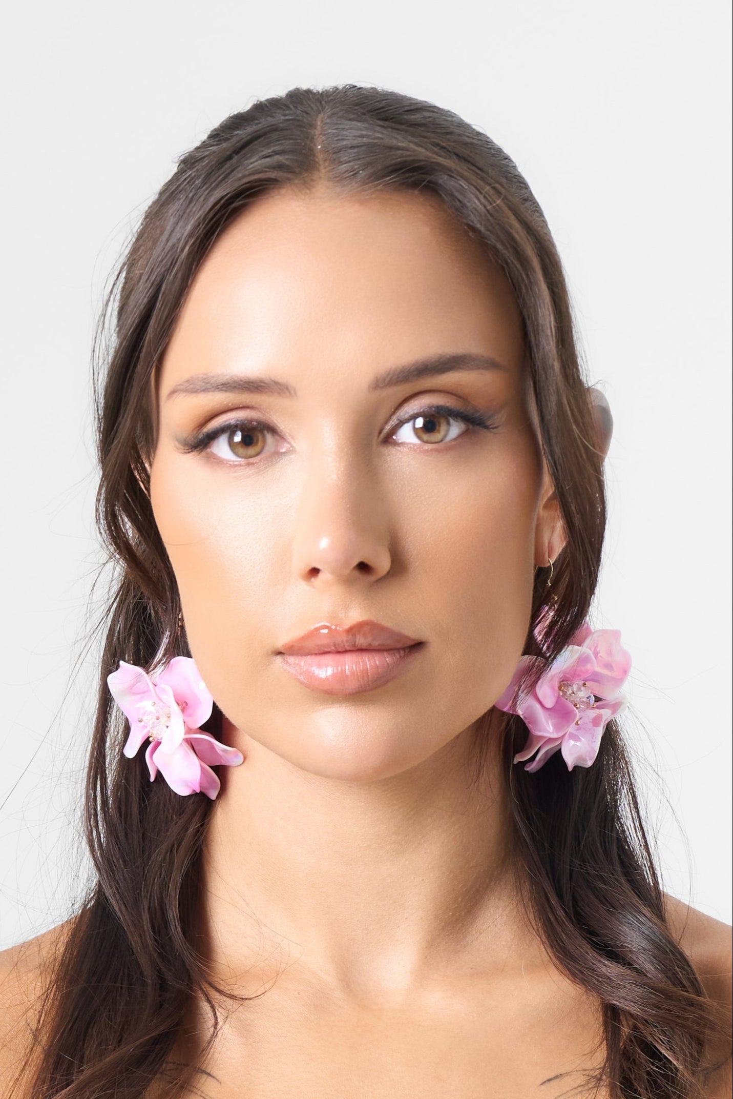 Plum Blossom Dangling Earring in Pink