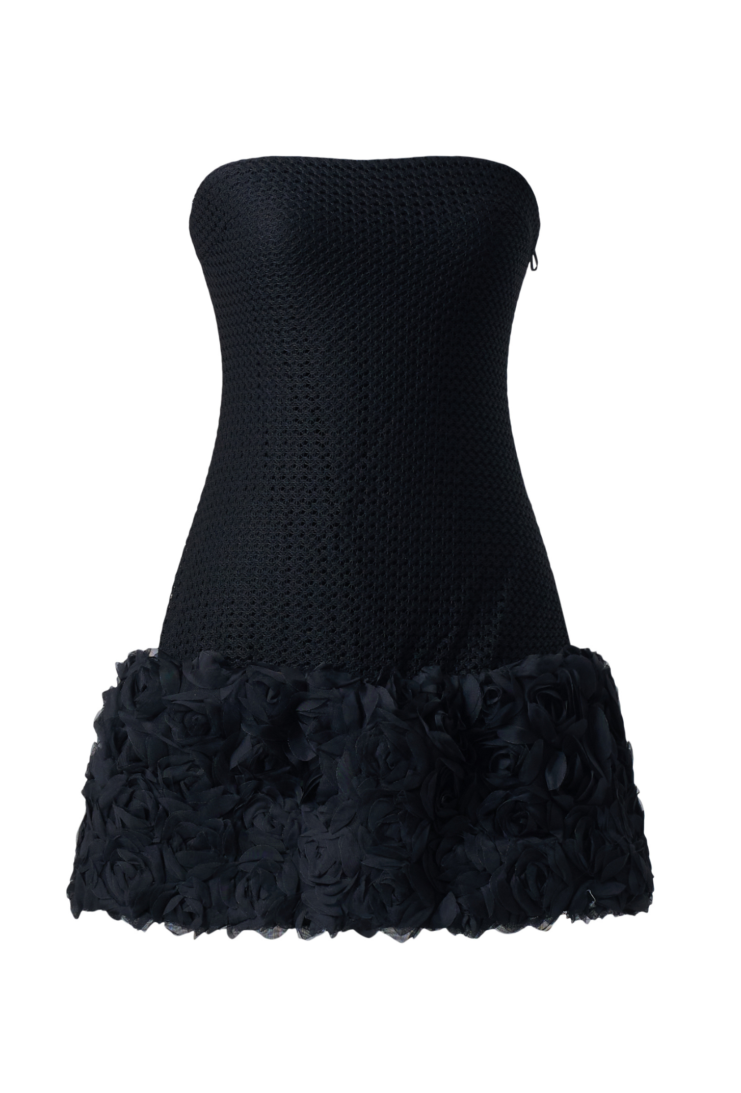 ROSIE Strapless Fitted Mini Dress in Black