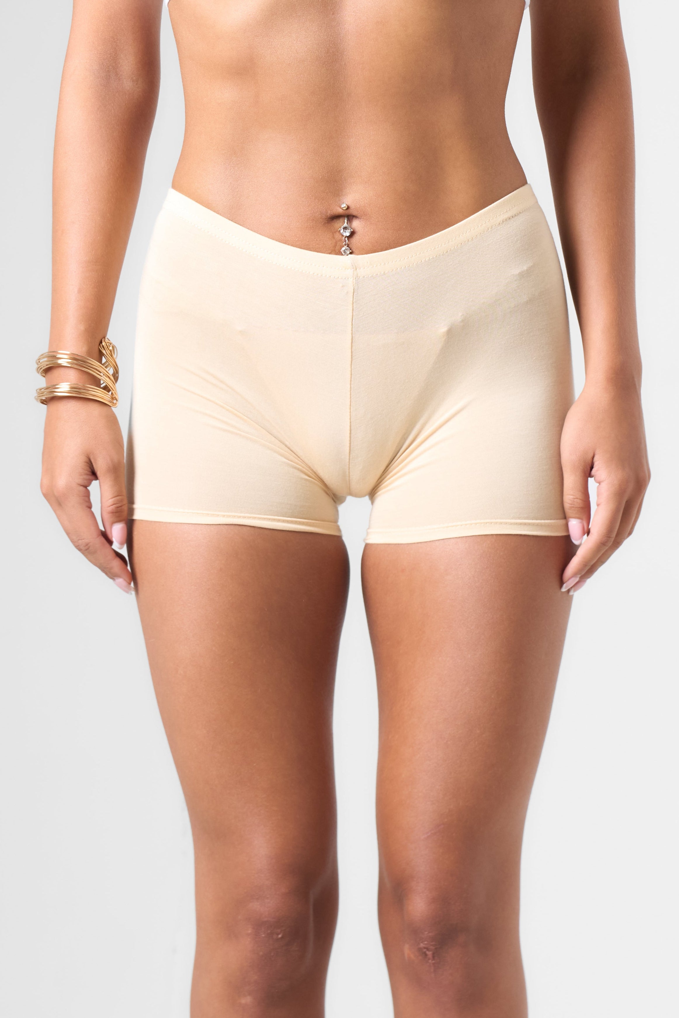 Biker Shorts in Beige
