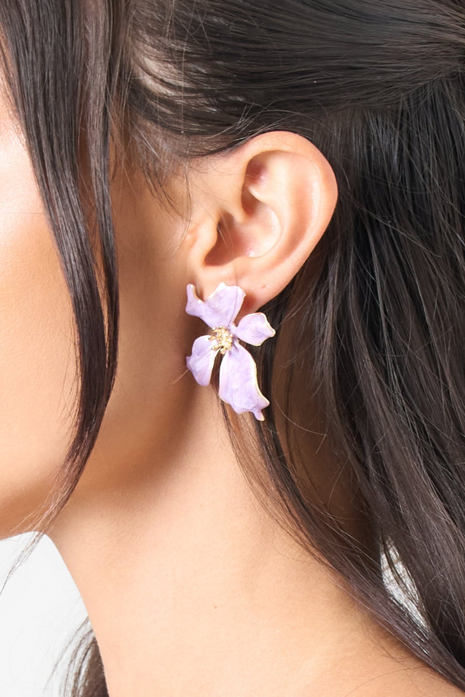 Hibiscus Earring in Purple