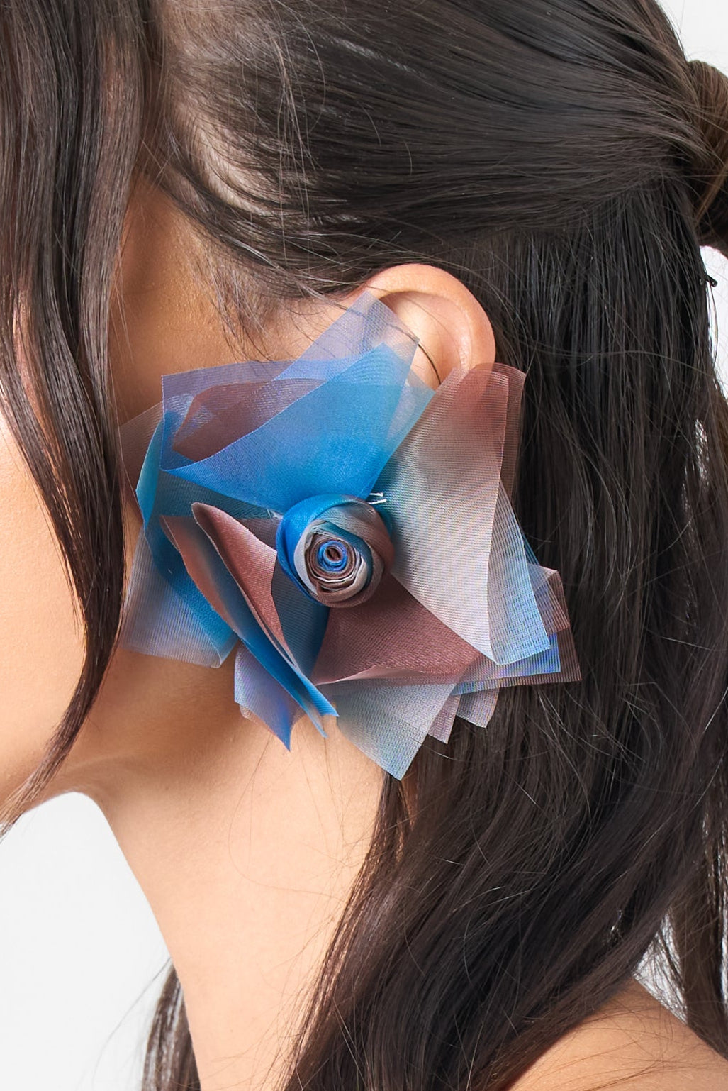 Multi-Colour Floral Fabric Earring