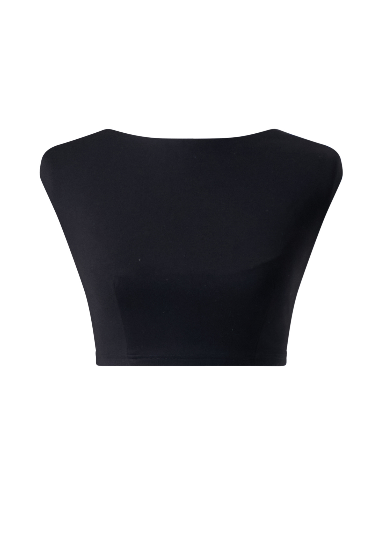 ROSALINA Open-back Crop Top in Black