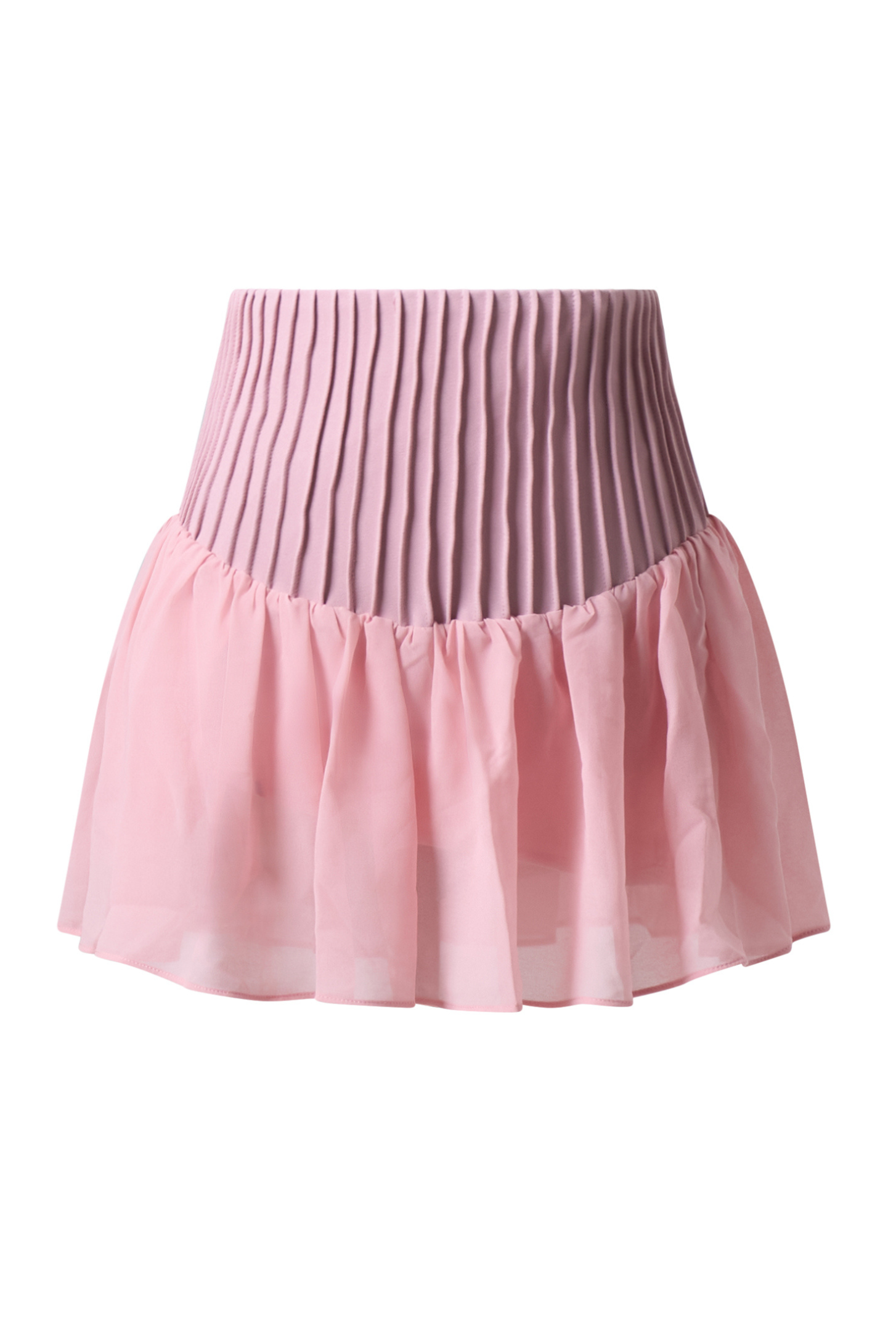 ROSALINA Pleated Mini Skirt in Pink